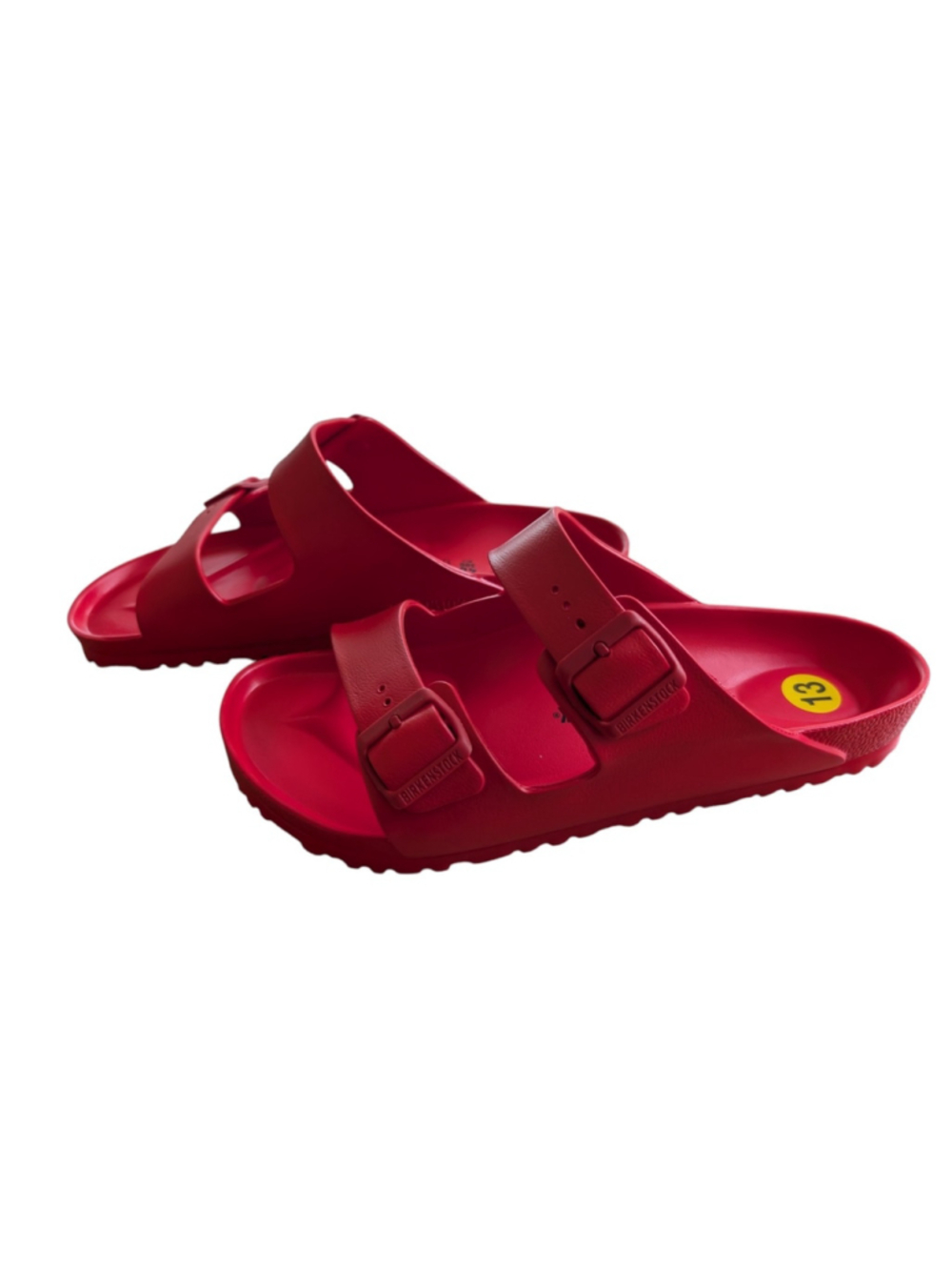 Birkenstock Red Arizona EVA Two-Strap Waterproof Sandals, Men's 13 46 EU NWOB